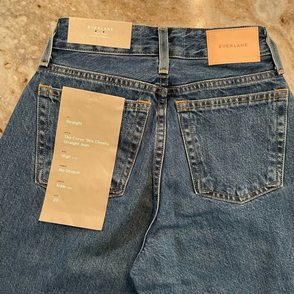 NWT Everlane Curvy ‘90s Cheeky Straight Jean Ankle Length Size 23 - Picture 7 of 8
